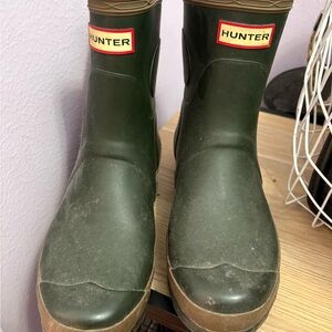 Hunter Green Rain Boots